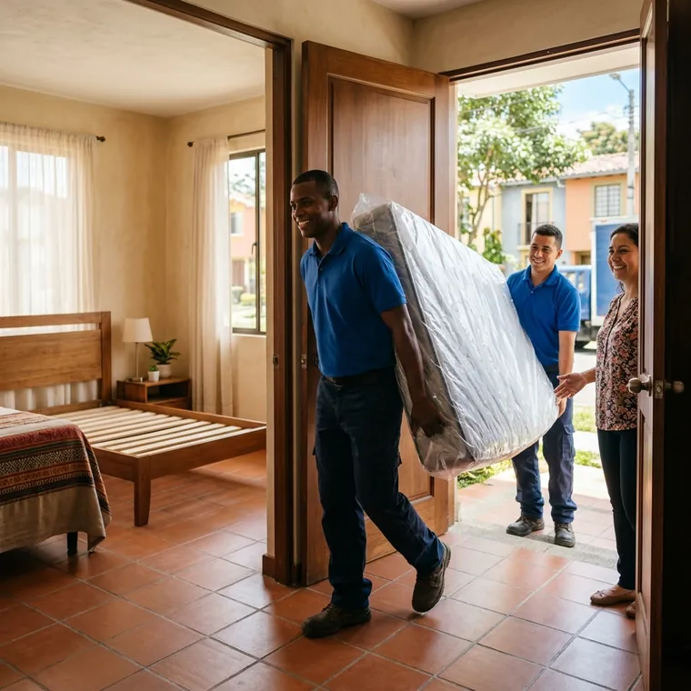Entrega del colchón a domicilio